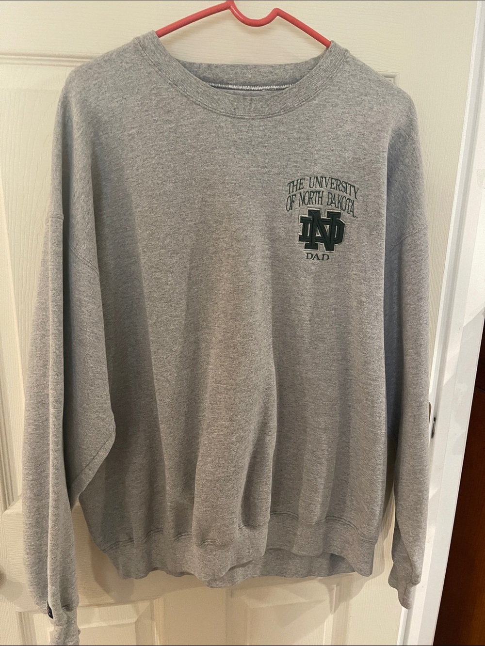 Jansport Gray Crewneck Sweatshirt with Green University Logo